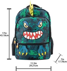 img 3 attached to 🦕 Kid's Dinosaur Backpack by HiFenly - Perfect for Kindergarten and Elementary School