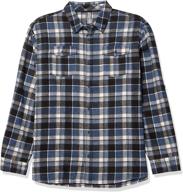 👕 b8210 burnside men's clothing: yarn dyed sleeve flannel shirt logo