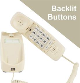 img 1 attached to 📞 Corded Phone for Seniors - Home Landline Phones for Hearing and Vision Impaired - Loud Ringer, Large Backlit Keypad - Voice Amplification - Wall Mount Ready! (Bone Ivory) by iSoHo Phones