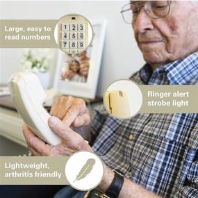 img 2 attached to 📞 Corded Phone for Seniors - Home Landline Phones for Hearing and Vision Impaired - Loud Ringer, Large Backlit Keypad - Voice Amplification - Wall Mount Ready! (Bone Ivory) by iSoHo Phones