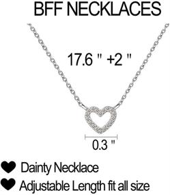 img 2 attached to 💕 Forever Connection: Your Always Charm Best Friend Necklaces for 2 Hearts - Perfect BFF Necklaces for Women and Girls