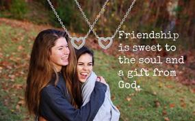 img 3 attached to 💕 Forever Connection: Your Always Charm Best Friend Necklaces for 2 Hearts - Perfect BFF Necklaces for Women and Girls