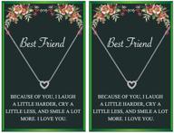 💕 forever connection: your always charm best friend necklaces for 2 hearts - perfect bff necklaces for women and girls logo