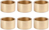 🏮 dii decorative painted acrylic napkin ring set, gold - 6 pieces to elevate table décor logo