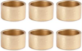img 4 attached to 🏮 DII Decorative Painted Acrylic Napkin Ring Set, Gold - 6 Pieces to Elevate Table Décor