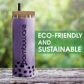 img 1 attached to Refreshingly Sustainable: Bambuware Boba Tea Tumbler Embraces Eco-Friendliness