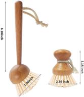 🧼 the ultimate dish brush 2-pack: wooden handle scrub brush cleaner for effortless kitchen cleaning - ideal for pots, pans, plates, vegetables, and fruits logo