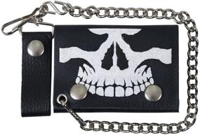 img 2 attached to 👑 SEO-optimized: Hot Leathers Skull Leather Wallet for Biker Enthusiasts