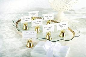 img 3 attached to 🔔 24-Piece Set of Kate Aspen Gold Kissing Bells Place Card/Photo Holders