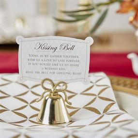 img 4 attached to 🔔 24-Piece Set of Kate Aspen Gold Kissing Bells Place Card/Photo Holders