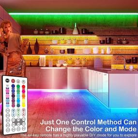 img 2 attached to 💡 Vibrant 50FT LED Strip Lights - Color Changing, Flexible RGB DIY - Includes Remote - Perfect for Bedroom, Kitchen, Parties, Halloween, Christmas - 2 x 25FT/7.5m