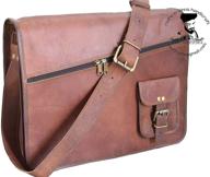 leather messenger laptop computer satchel logo