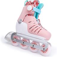 👟 cooghi adjustable inline skates for kids - light up wheels, cool buckle system, removable inner - 4 sizes available, suitable for ages 3-8 girls and boys logo