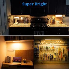 img 2 attached to Super Bright Hand Wave Sensing Under Cabinet Lighting - WOBANE Plug in LED Light Bar