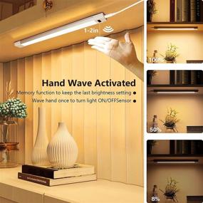 img 3 attached to Super Bright Hand Wave Sensing Under Cabinet Lighting - WOBANE Plug in LED Light Bar