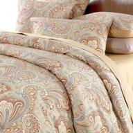 🛏️ softta luxury paisley bedding design - 800 thread count 100% cotton - 3-piece duvet cover set - king size - khaki logo