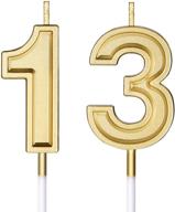 🎉 syhood 13th birthday candles: gold numeral cake topper for special celebrations logo