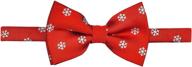retreez christmas snowflakes microfiber pre tied boys' accessories : bow ties logo