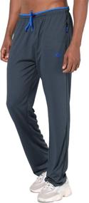 img 2 attached to 🏃 NEIKU Men's Open Bottom Running Pants with Mesh Panels and Pockets - Athletic Sweatpants