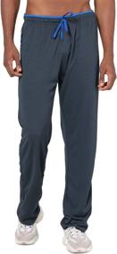 img 3 attached to 🏃 NEIKU Men's Open Bottom Running Pants with Mesh Panels and Pockets - Athletic Sweatpants