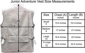 img 1 attached to Junior Adventure Vest in Cotton Stone by FOXFIRE for Kids
