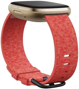 img 1 attached to 💫 Stylish Coral EUCARLOS Bands for Fitbit Sense/Versa 3 - Adjustable Breathable Wristband for Women and Men