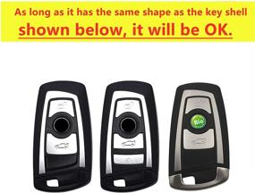 img 2 attached to 🔑 Чехол для ключа BMW Key Fob - Держатель бесключевого пульта дистанционного управления для BMW серий 1, 3, 4, 5, 6, 7, X3, X4, M5, M6, GT3, GT5 - Защитный чехол для оболочкиключа.