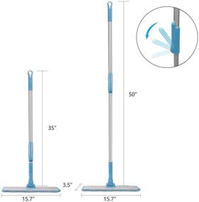 img 3 attached to 🧹 CLEANHOME Microfiber Mop Aluminum: Efficient Hardwood Floor Cleaning with Extension Pole & Washable Pads