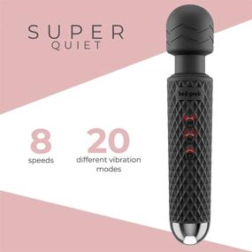 img 3 attached to 🛏️ Bed Geek Handheld Cordless Personal Massager - Waterproof, USB Rechargeable, Memory Feature, Skin Soft Silicone - 20 Vibration Patterns, 8 Speeds