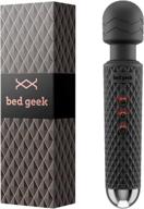 🛏️ bed geek handheld cordless personal massager - waterproof, usb rechargeable, memory feature, skin soft silicone - 20 vibration patterns, 8 speeds логотип