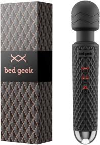 img 4 attached to 🛏️ Bed Geek Handheld Cordless Personal Massager - Waterproof, USB Rechargeable, Memory Feature, Skin Soft Silicone - 20 Vibration Patterns, 8 Speeds