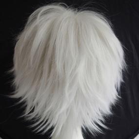 img 3 attached to 🧜 S-noilite Unisex Short Straight White Cosplay Hair Wig - Perfect for Fashion Anime Parties, Fancy Dress & Costume Events!