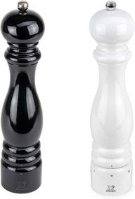 img 4 attached to Peugeot Paris U'Select Lacquer Salt and Pepper Mill Set 12 inches, Black and White