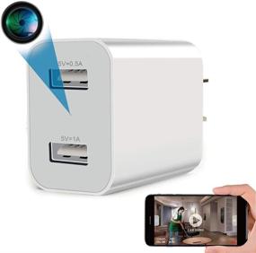 img 4 attached to 📷 Беспроводная скрытая Wi-Fi шпионская камера с удаленным просмотром, новейшая версия 2021 года 1080P HD няня кам/камера безопасности, внутренний видеорегистратор с активированным движением, поддержка iOS/Android, белая, без звука