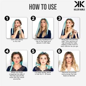 img 2 attached to 🔥 Viral Tiktok Heatless Curling Rod Headband for Women - Killer Kurls: Velvet No Heat Easy Grip for Long-Lasting Curls. Perfect for Long Hair, Gift Box Included