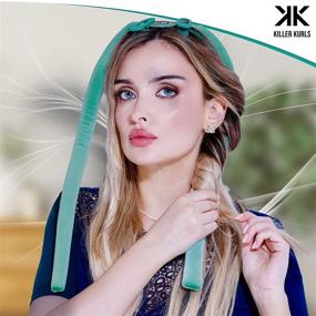 img 1 attached to 🔥 Viral Tiktok Heatless Curling Rod Headband for Women - Killer Kurls: Velvet No Heat Easy Grip for Long-Lasting Curls. Perfect for Long Hair, Gift Box Included