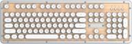 azio retro classic bluetooth (maple) - wireless/usb wired leather vintage backlit mechanical keyboard for pc/mac (mk-retro-bt-w-02-us) logo