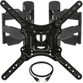 img 4 attached to 📺 InstallerParts Corner TV Wall Mount | 23"-55" LED LCD Plasma Flat Screen Monitor | Up to 132 lb | VESA 400x400 | Full Motion Swivel Articulating Dual Arm | HDMI Cable Included