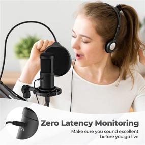 img 2 attached to Professional USB Microphone for PC, FURINE Gaming Mic with Noise-Canceling for Streaming, 192kHz/24bit Podcast Recording, USB A/C Condenser Mic Compatible with Computer, Mac, PS4, Phone