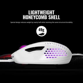 img 2 attached to 🖱️ Cooler Master MM720: The Ultimate Lightweight Gaming Mouse with Ultraweave Cable, 16000 DPI Optical Sensor, RGB, and Unique Claw Grip Shape - White Glossy Edition
