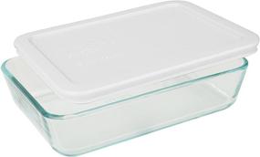 img 1 attached to 🍱 Pyrex 3-cup Rectangle Glass Food Storage Containers - White Plastic Lids - Lunch Box, Storage Food, Baking Dish (6 Pack)