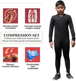 img 1 attached to 👕 LANBAOSI Boys and Girls Long Sleeve Compression Soccer Practice T-Shirt - Performance and Style Combined