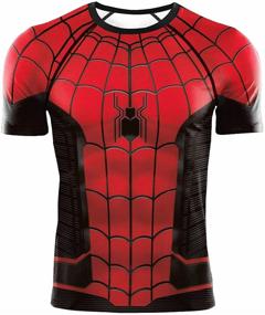 img 4 attached to Superhero Compression Running Clothing: Activewear for Men's Athletics