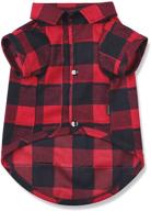 🐕 ctilfelix plaid dog shirt: stylish and breathable clothing for small dogs and cats | adorable pet t-shirt for halloween and thanksgiving логотип