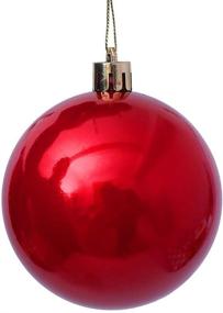 img 1 attached to GOOTRADES 24 Mini Shatterproof Christmas Ornaments - 🎄 Festive Red Decor for Tree and Parties, 3cm/1.18'' Size