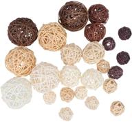 lioobo wicker rattan balls, 24pcs mixed size 3 colors vine balls - decorative orbs vase fillers for wedding table decoration, themed party, baby shower, aromatherapy accessories with enhanced seo logo