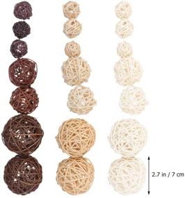 img 2 attached to LIOOBO Wicker Rattan Balls, 24pcs Mixed Size 3 Colors Vine Balls - Decorative Orbs Vase Fillers for Wedding Table Decoration, Themed Party, Baby Shower, Aromatherapy Accessories with Enhanced SEO