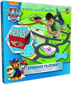 img 1 attached to 🐾 Paw Patrol Storage Box with Mat for Organized Town Play