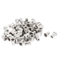 🔩 50pcs pack of 50 m6 thread 304 stainless steel rivet nut insert nutsert by uxcell a15121600ux0023 логотип