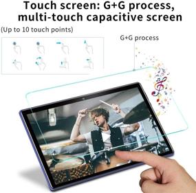 img 1 attached to Google Certified 10 Inch Android Tablet with 4GB RAM, 64GB Storage (Expandable to 128GB), Quad-Core Processor, Full HD 1080p Display, Dual Camera (8MP+5MP), Dual Sim 4G/Wi-Fi, Bluetooth GPS, 8000mAh Battery